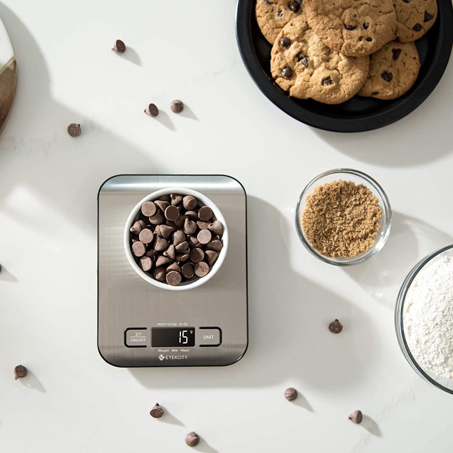 Food Kitchen Scale, Digital Grams and Ounces, 11Lb | Tare Function, Ideal for Baking, Weight Loss, Keto, Meal Prep, Packages, Liquids and Jewelry, 304 Stainless Steel
