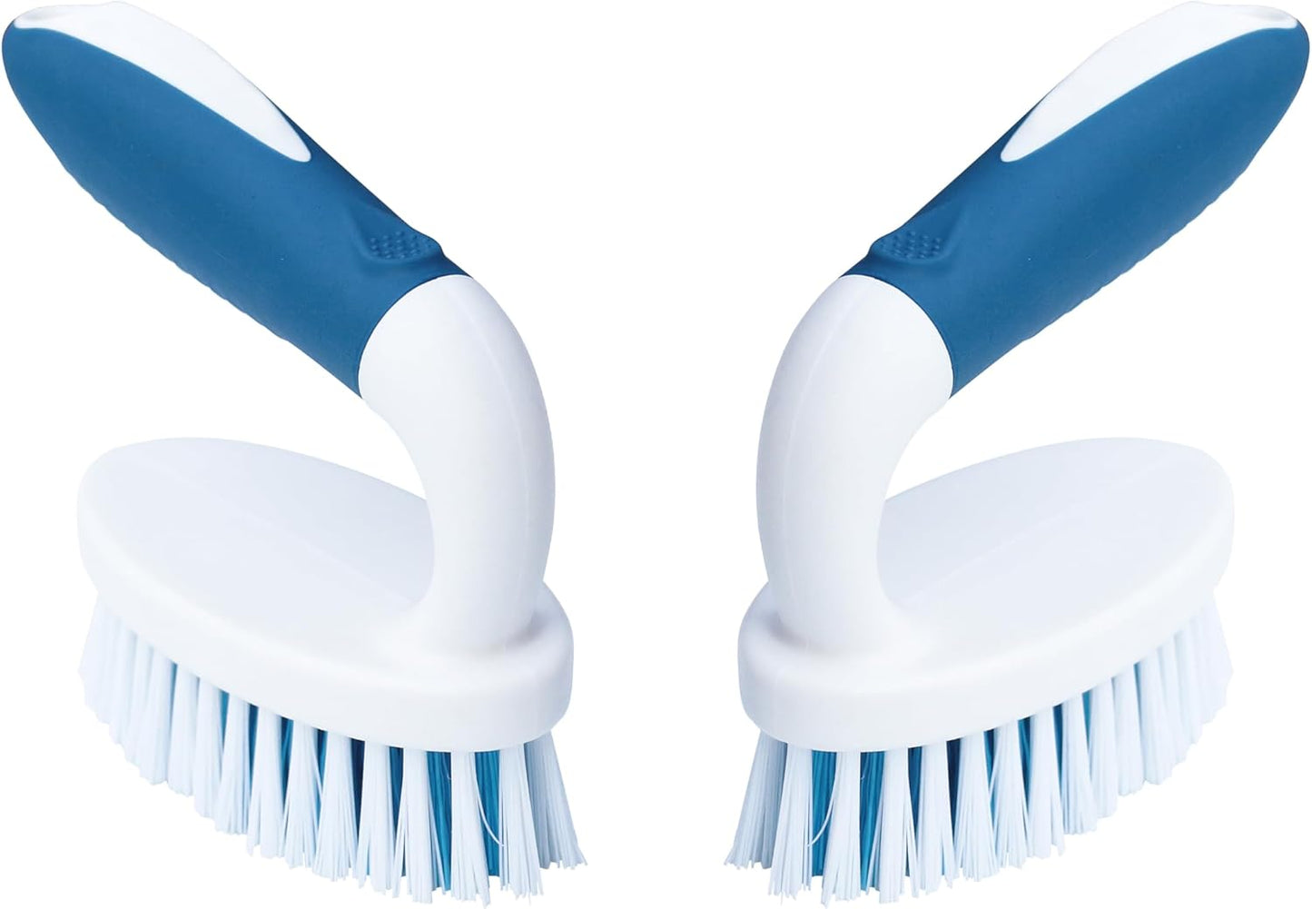 2-Pack Stiff Bristle Scrub Brushes for Versatile Cleaning of Carpets, Showers, Bathtubs, Kitchen Surfaces, Pool Tiles, and Bathrooms