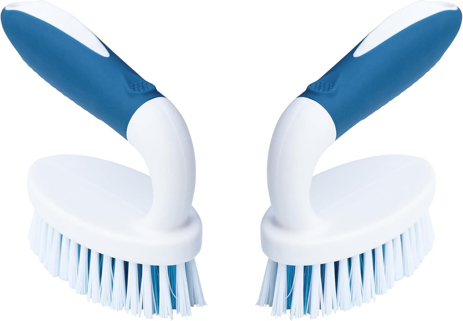 2-Pack Stiff Bristle Scrub Brushes for Versatile Cleaning of Carpets, Showers, Bathtubs, Kitchen Surfaces, Pool Tiles, and Bathrooms