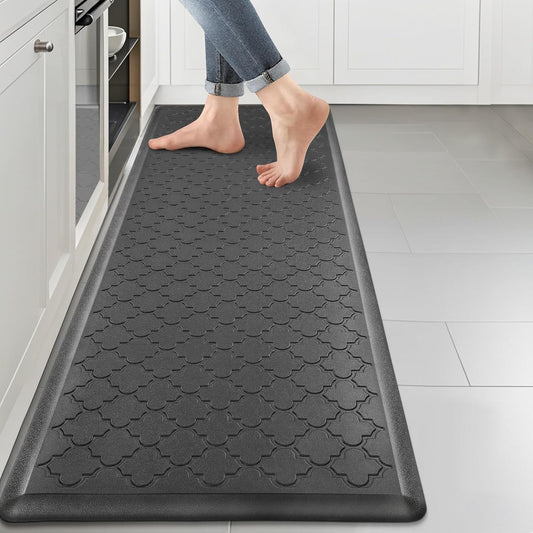Anti-Fatigue Cushioned Kitchen Mats 20" x 60" | Non-Slip Waterproof Floor Runner Rug, Heavy-Duty Padded Foam Comfort Mat for Standing Desks, Laundry Areas, and Sinks
