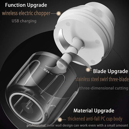 Electric Garlic Chopper, Ripamedar 45W Powerful Motor P