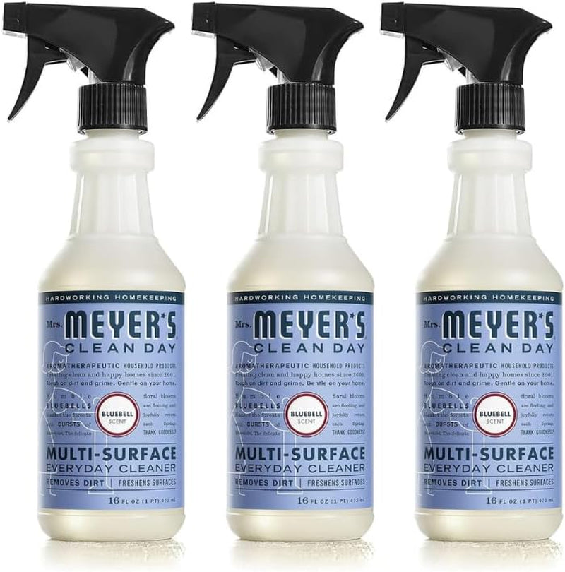 MRS. MEYER'S CLEAN DAY All-Purpose Cleaner Spray, Bluebell, 16 Fl. Oz - Pack of 3