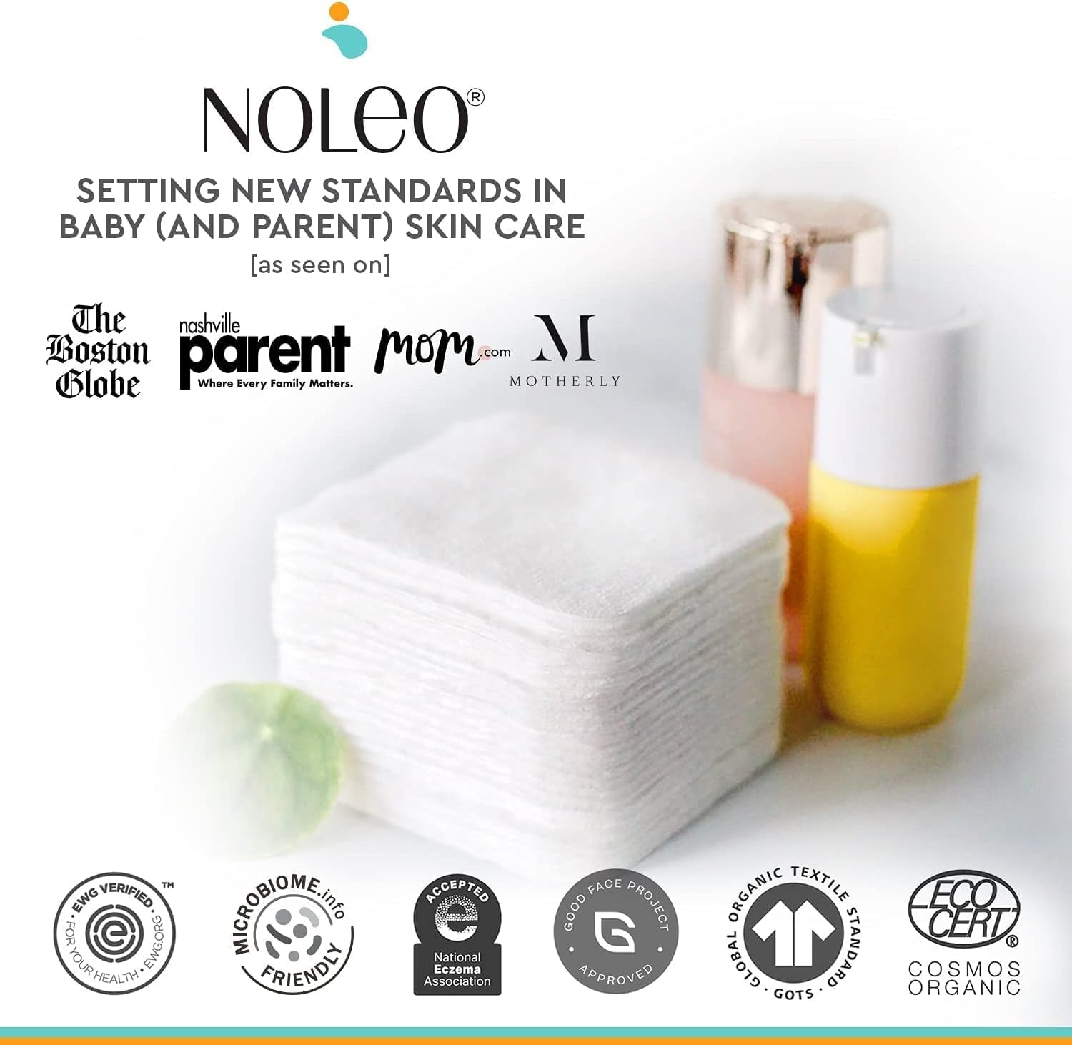 Large Pressed Cotton Rounds and Pads - 150 Count Pack