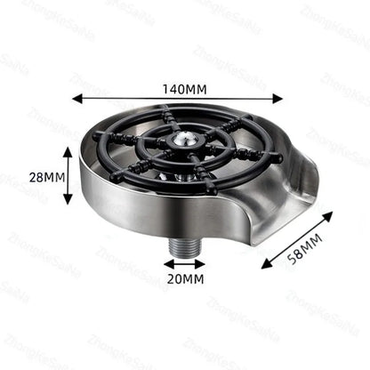 Automatic Glass Cup Washer High Pressure Kitchen Faucet Glass Rinser Stainless Steel Bar Cup Cleaner for Kitchen Sinks Wash Tool
