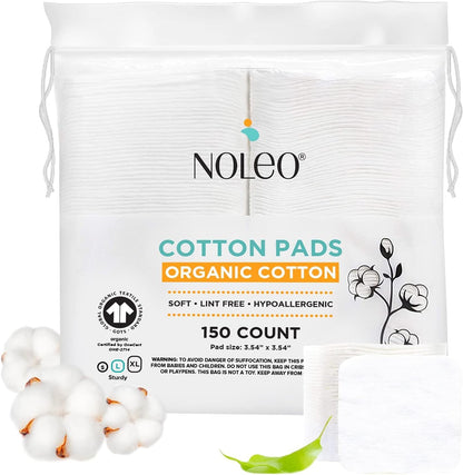 Large Pressed Cotton Rounds and Pads - 150 Count Pack
