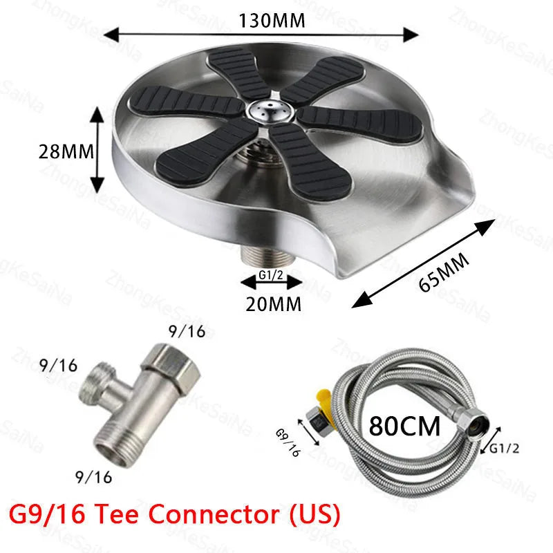 Automatic Glass Cup Washer High Pressure Kitchen Faucet Glass Rinser Stainless Steel Bar Cup Cleaner for Kitchen Sinks Wash Tool