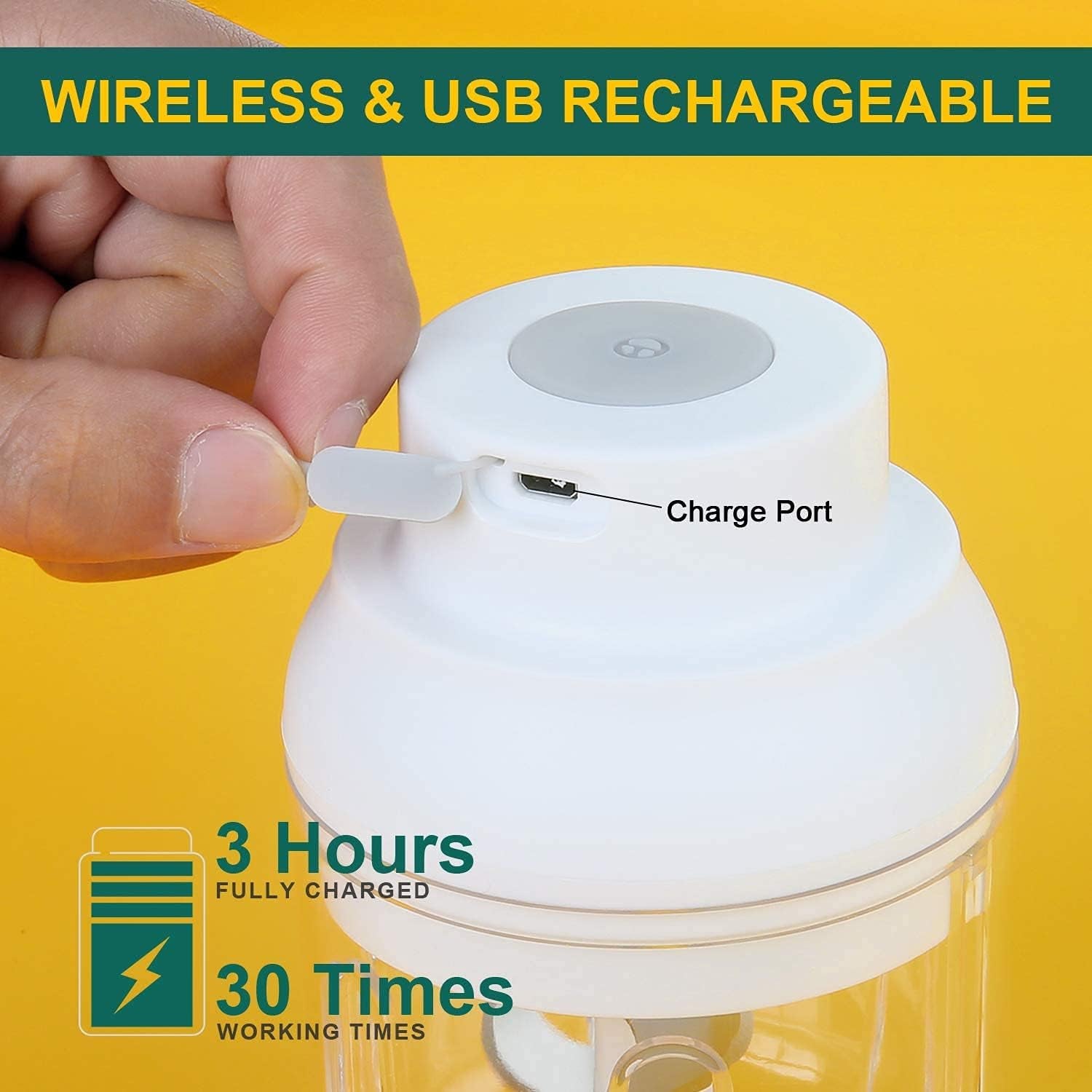 Electric Garlic Chopper, Ripamedar 45W Powerful Motor P