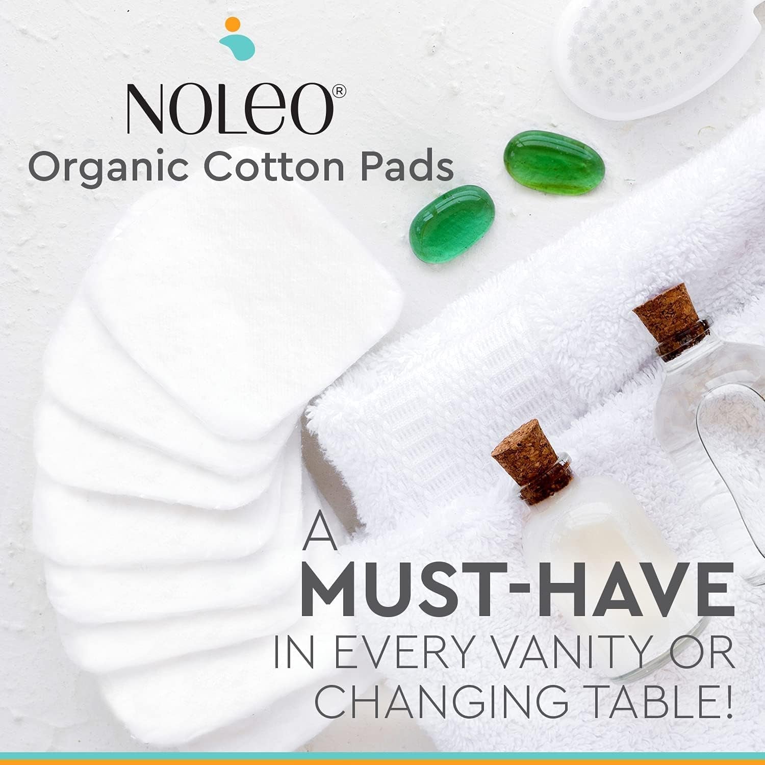Large Pressed Cotton Rounds and Pads - 150 Count Pack