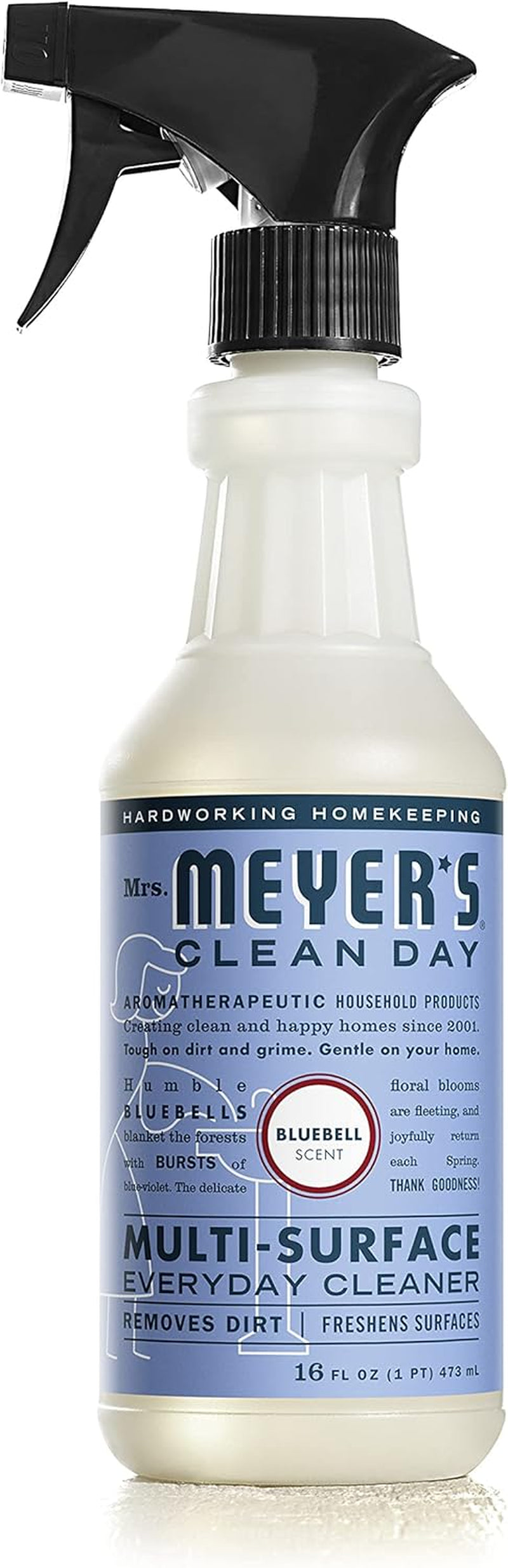 MRS. MEYER'S CLEAN DAY All-Purpose Cleaner Spray, Bluebell, 16 Fl. Oz - Pack of 3